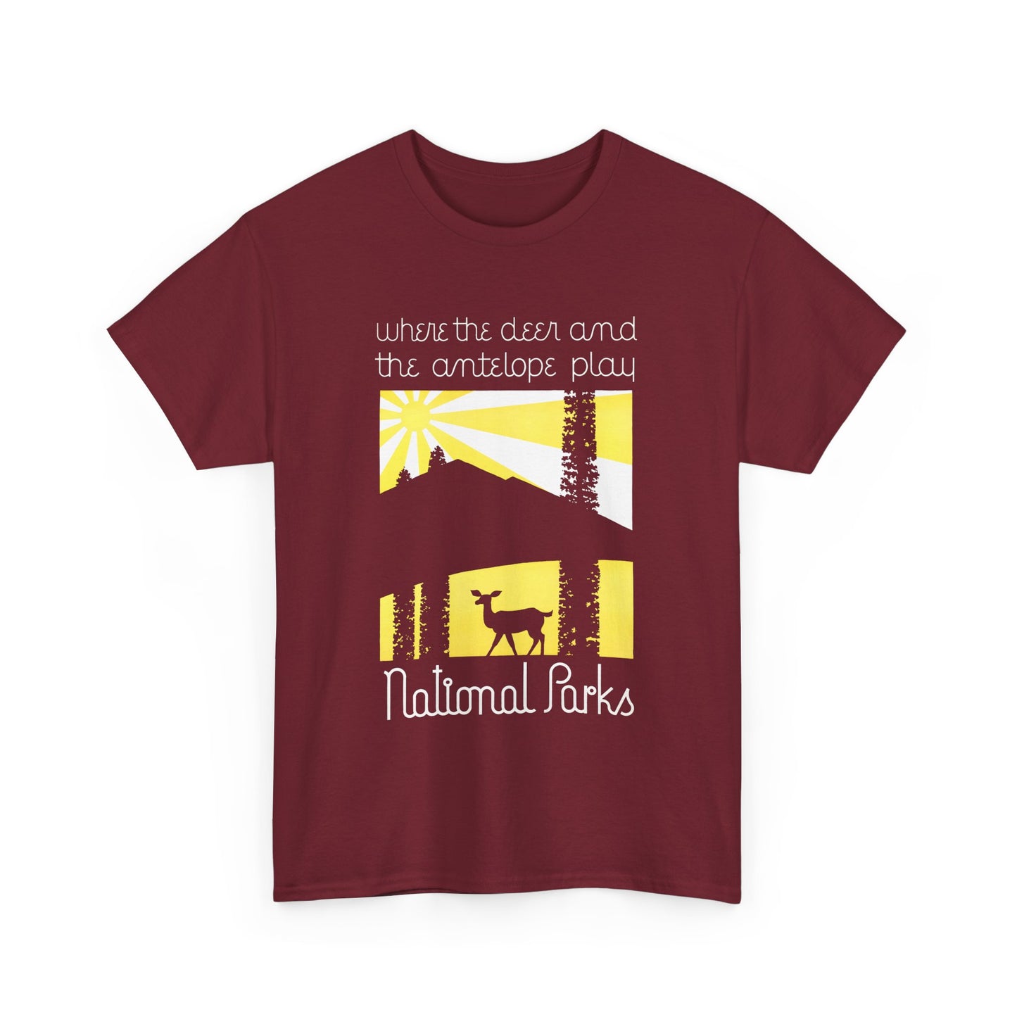 american vintage national parks poster reproduction tshirt