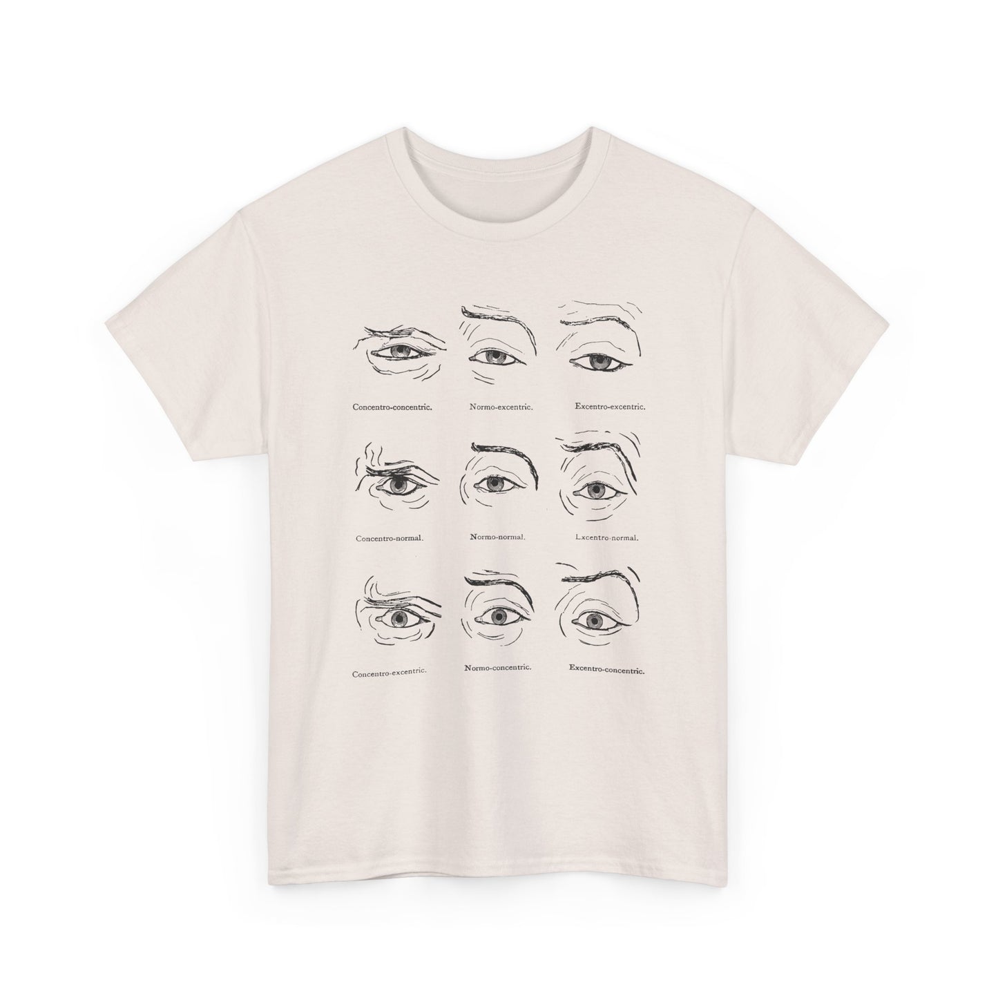 1886 human eye expressions chart tshirt