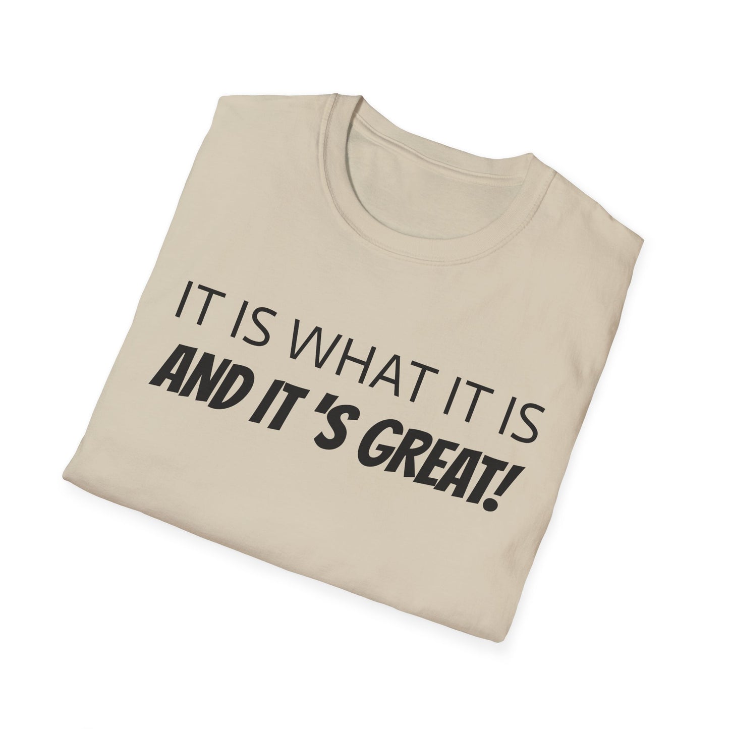 it is what it is and it's great! tshirt