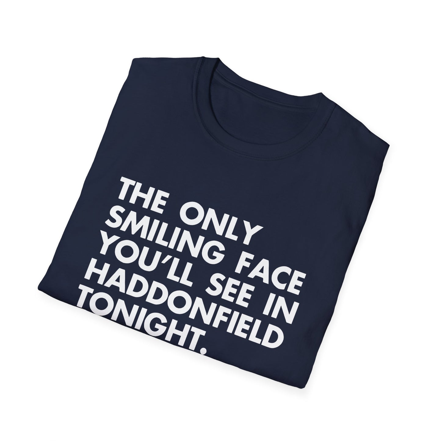 the only smiling face you'll see in haddonfield tonight tv ad graphic tshirt