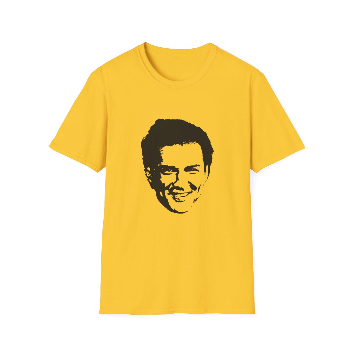 norm macdonald black stencil face tshirt