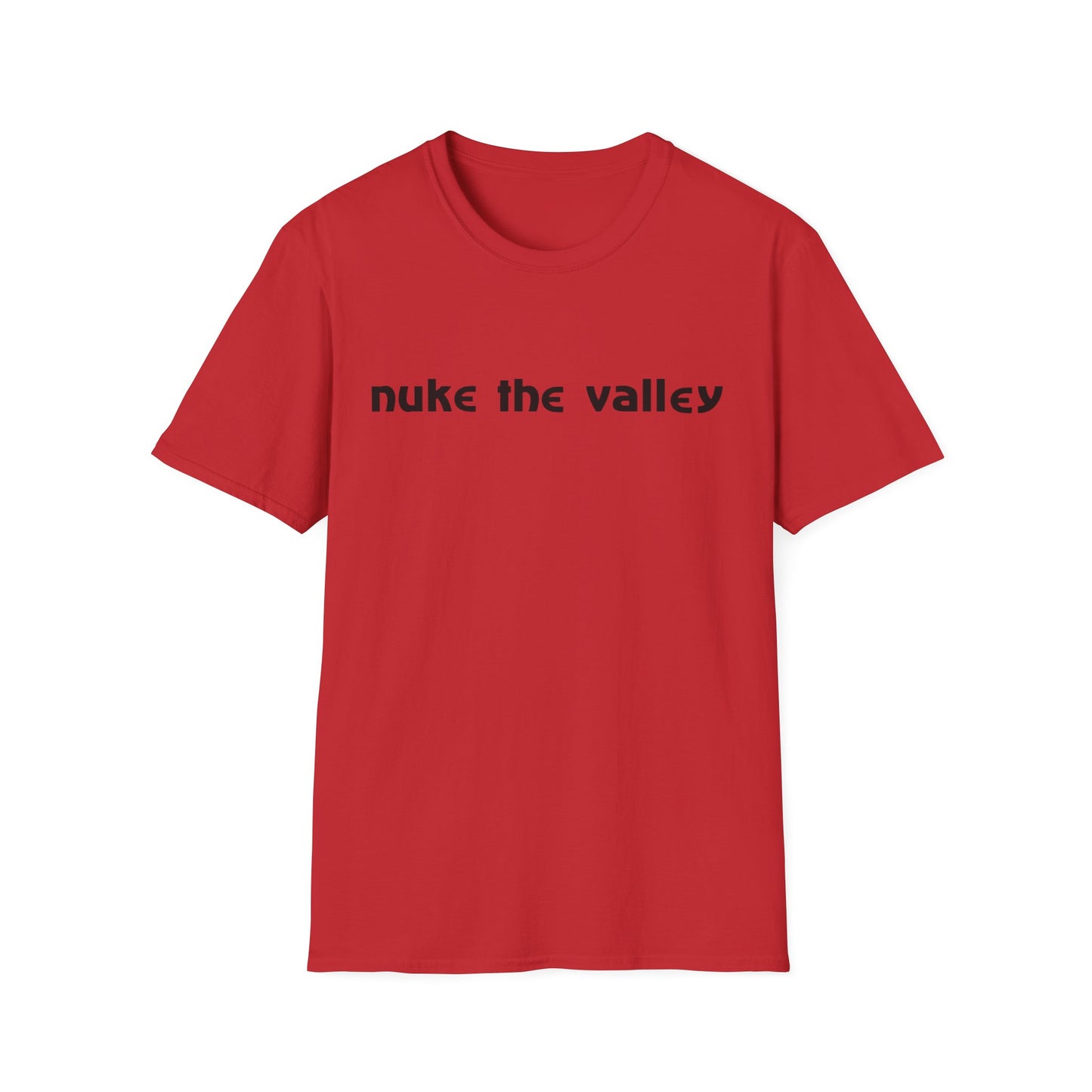 80s slogan "nuke the valley" tshirt