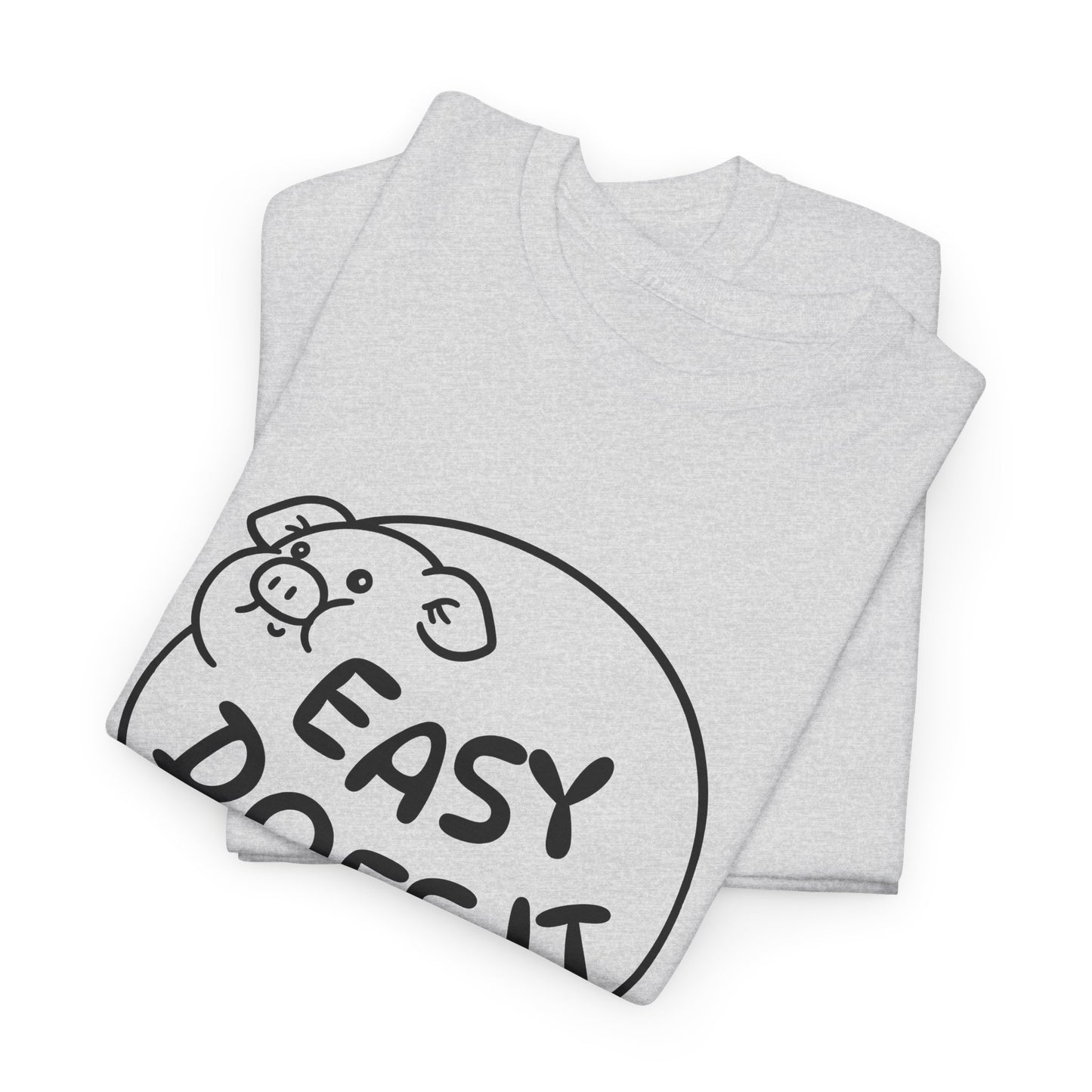 easy does it inflated pig tshirt