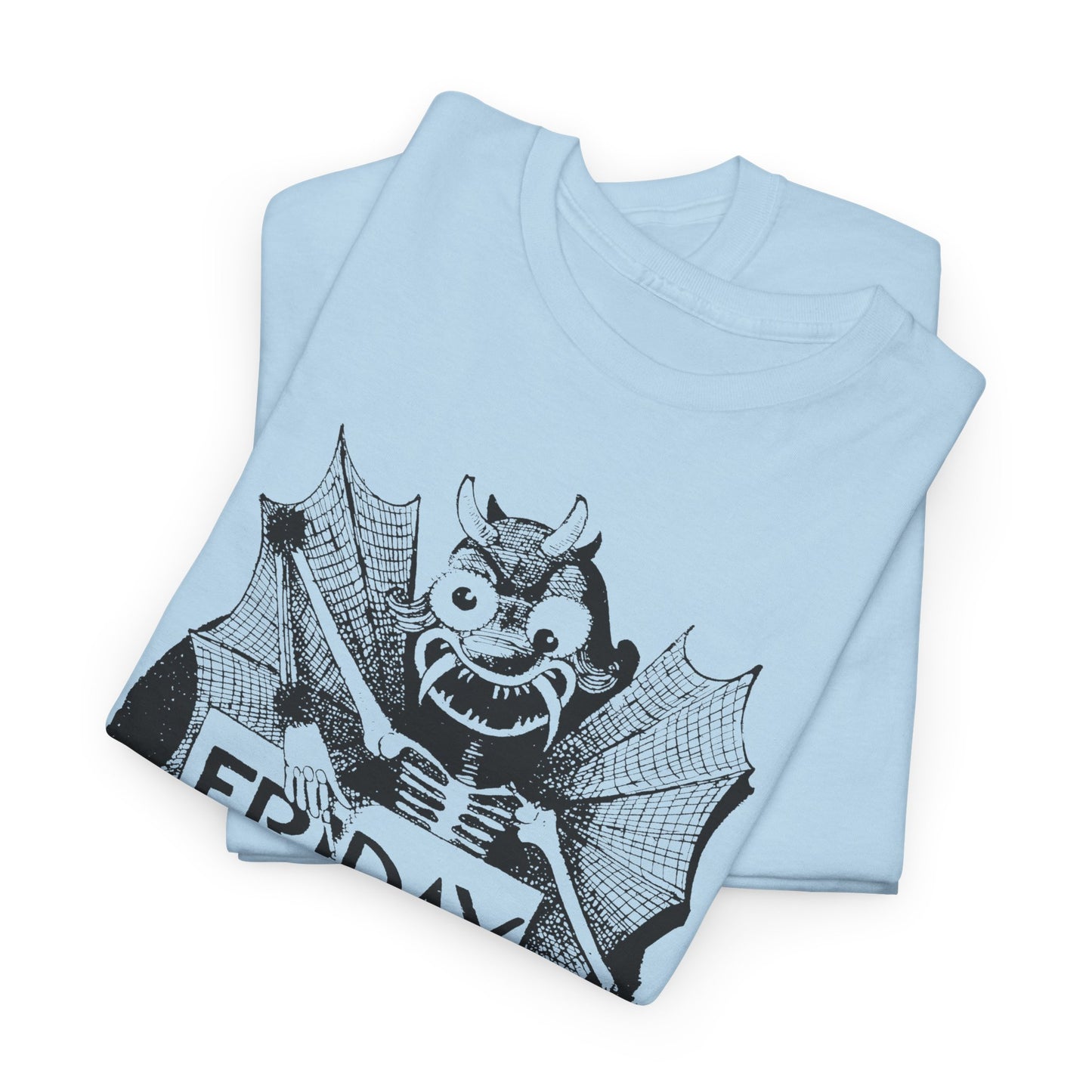 early 1900s friday the 13th jinx illustration reproduction tshirt