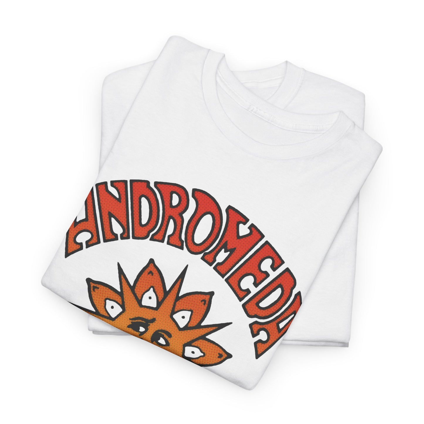 1960s english psychedelic rock band andromeda orange variant tshirt