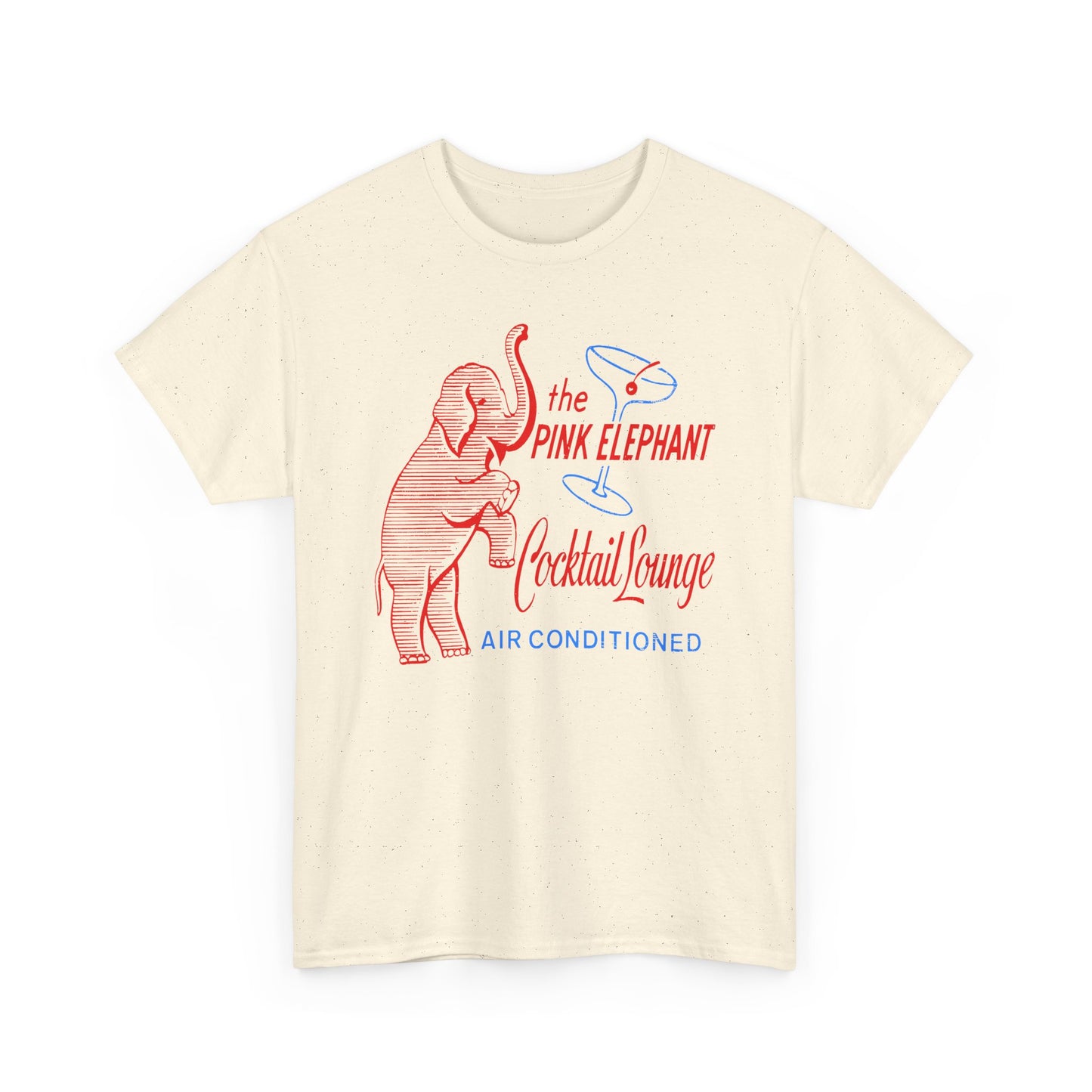the pink elephant lounge air conditioned cocktail lounge vintage graphic custom edit tshirt