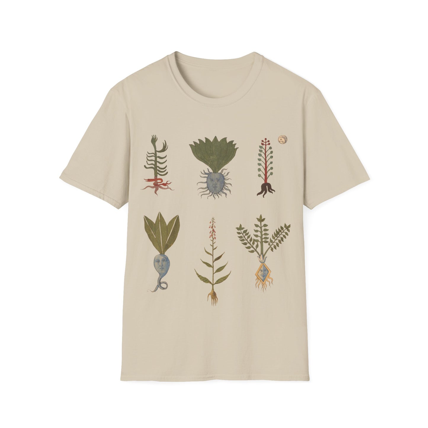 plants with human features, images from the erbario: a 15th-century herbal illustration guide from northern italy tshirt