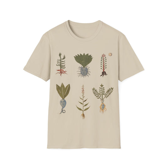 plants with human features, images from the erbario: a 15th-century herbal illustration guide from northern italy tshirt