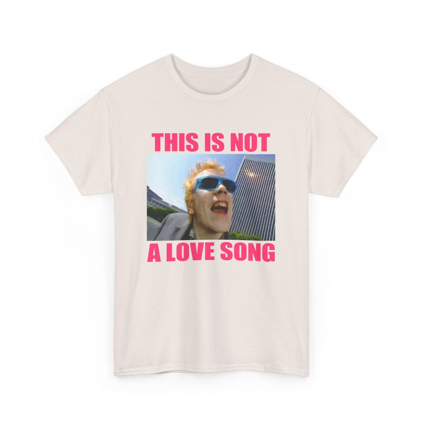 public image limited this is not a love song fan art pink letters tshirt