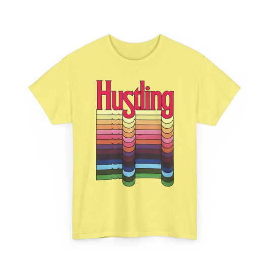 1977 hustling by graphic designer milton glaser reproduction tshirt