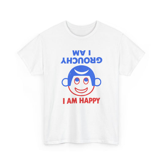 vintage i am grouchy i am happy pin graphic reproduction tshirt