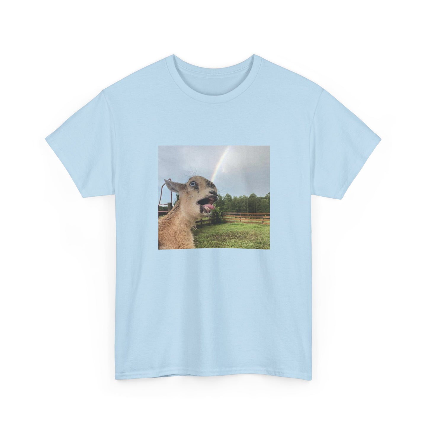 rainbow goat photo tshirt