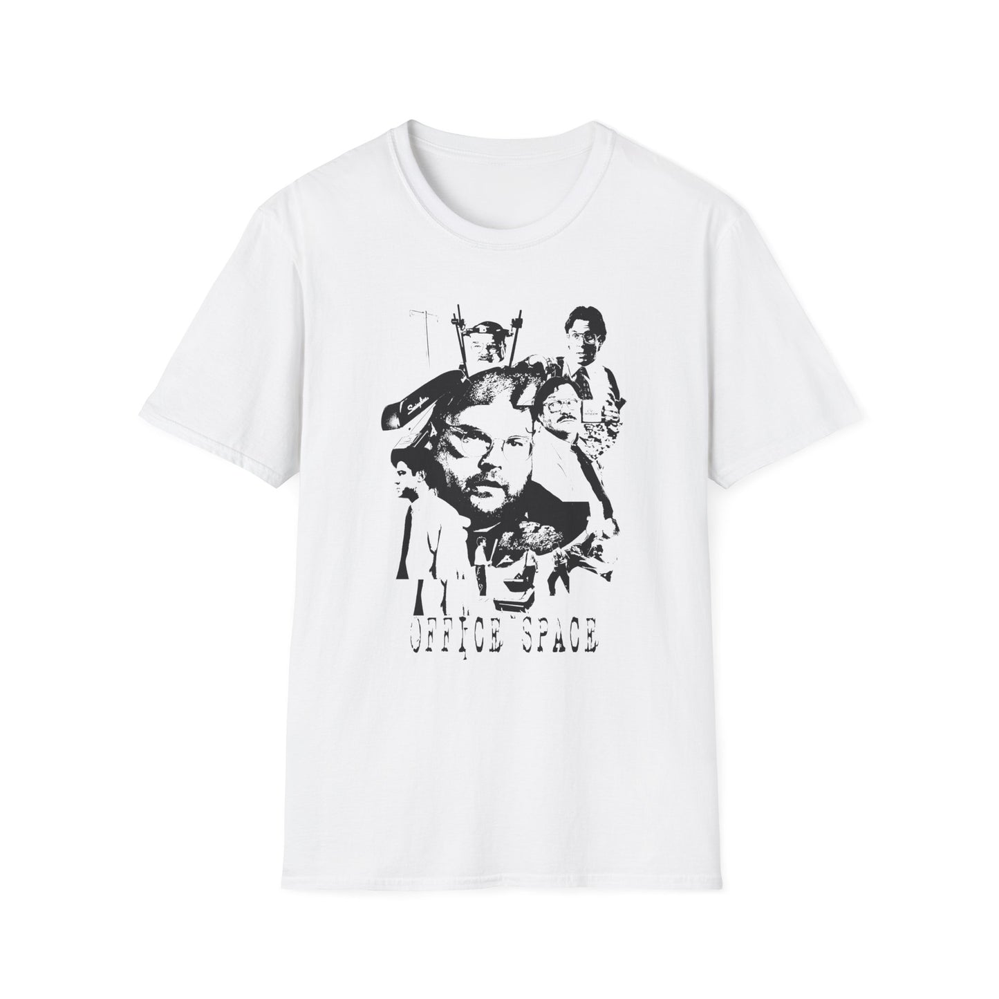 office space 1999 mike judge comedy movie fan art scary collage tshirt