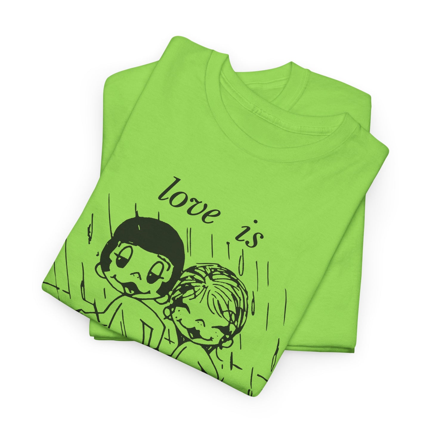 1970 graphic love is a sunny feeling on a rainy day tshirt