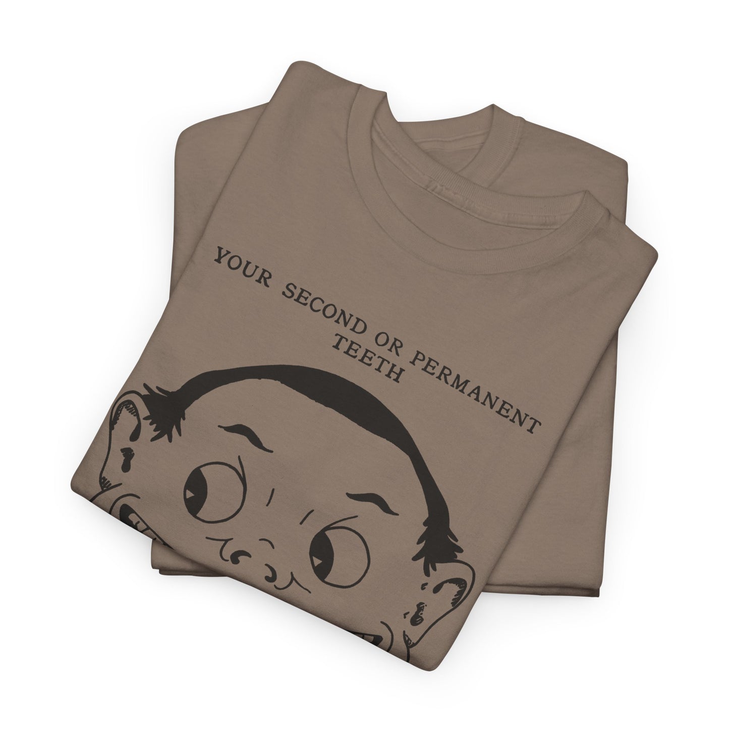 1918 illustration from child's book of teeth kid with teeth chart tshirt