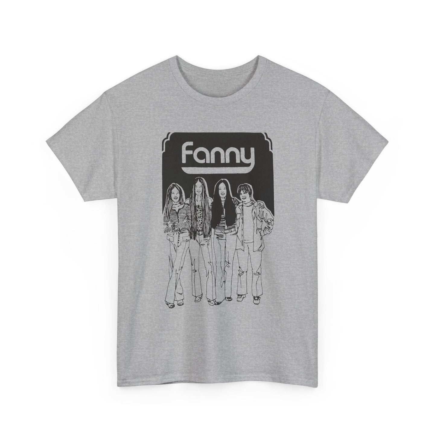 1970s rock n roll band fanny show poster tshirt