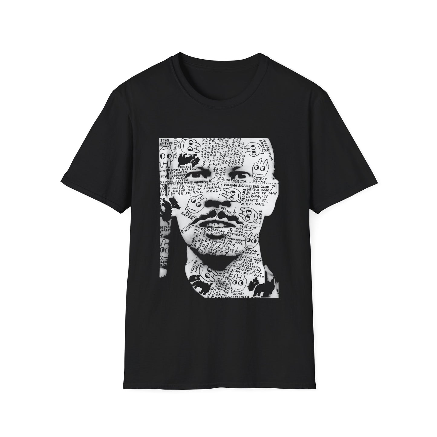 ray johnson's face tshirt