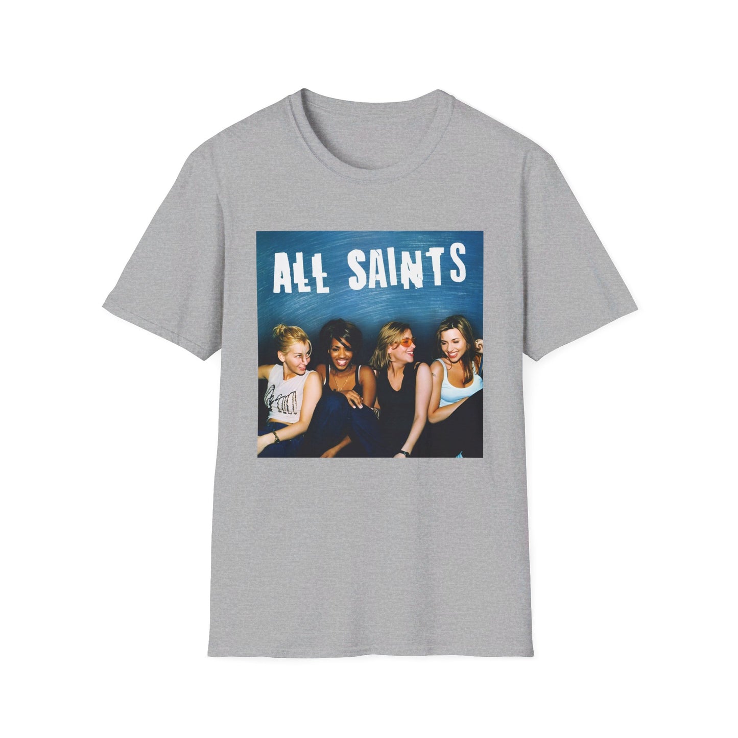 all saints on a couch on a tshirt