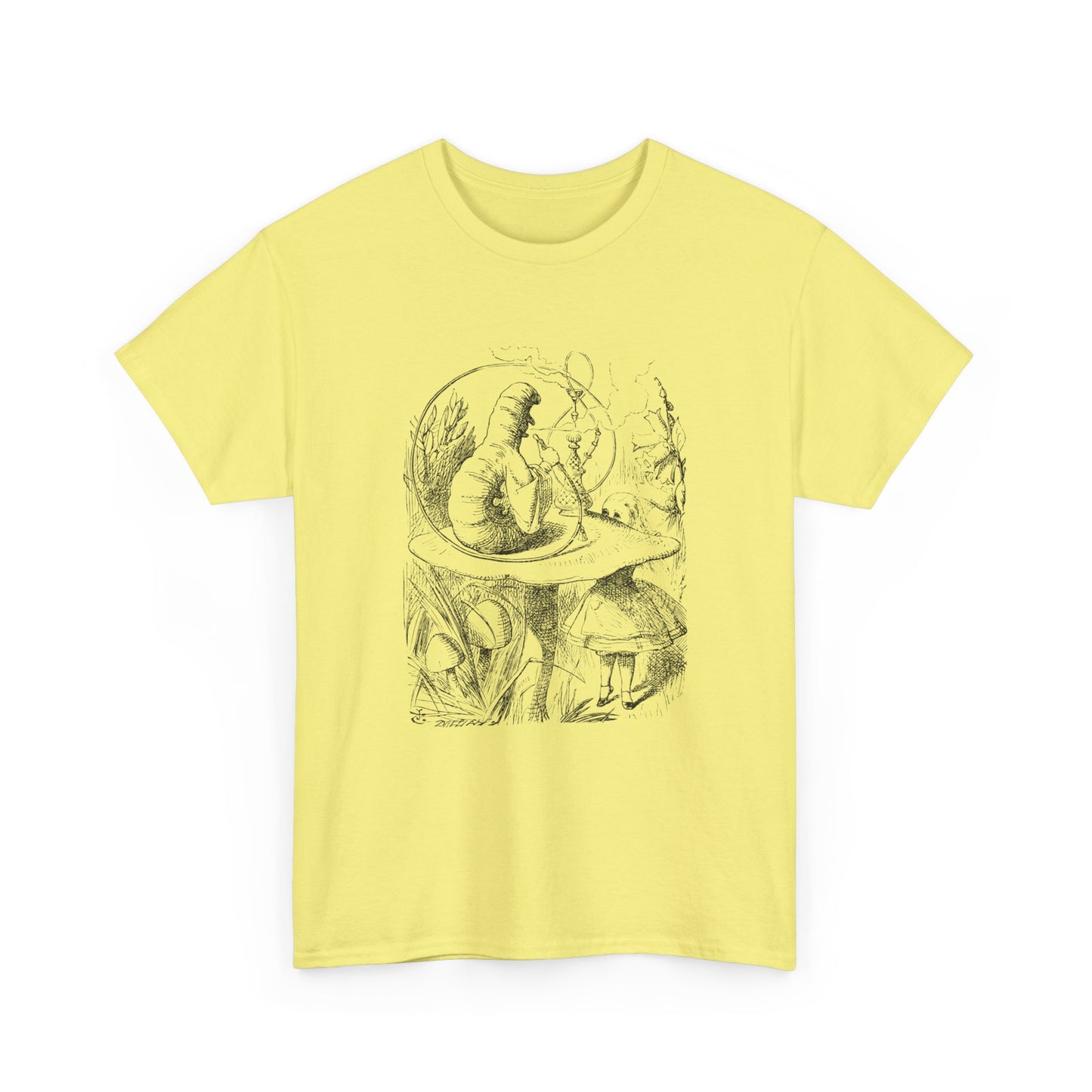 1865 alice's adventures in wonderland illustration by john tennial caterpillar tshirt