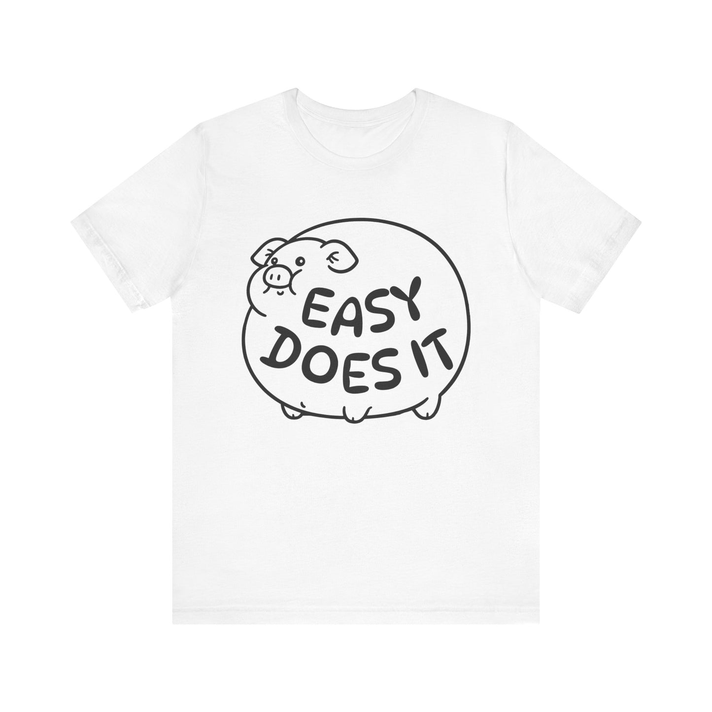 easy does it inflated pig tshirt