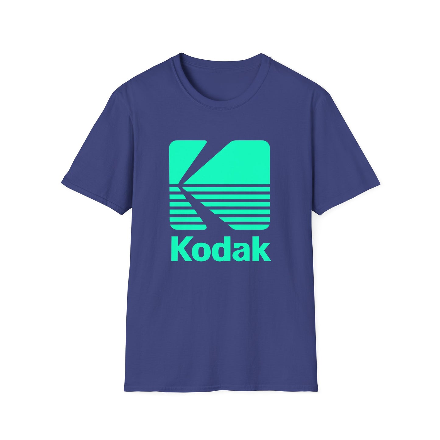1980s vintage kodak logo in turquoise tshirt