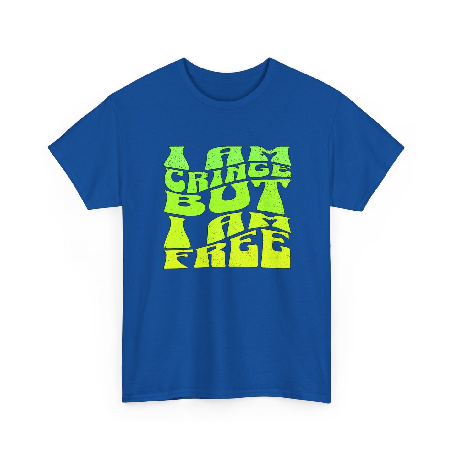 i am cringe but i am free vintage design tshirt