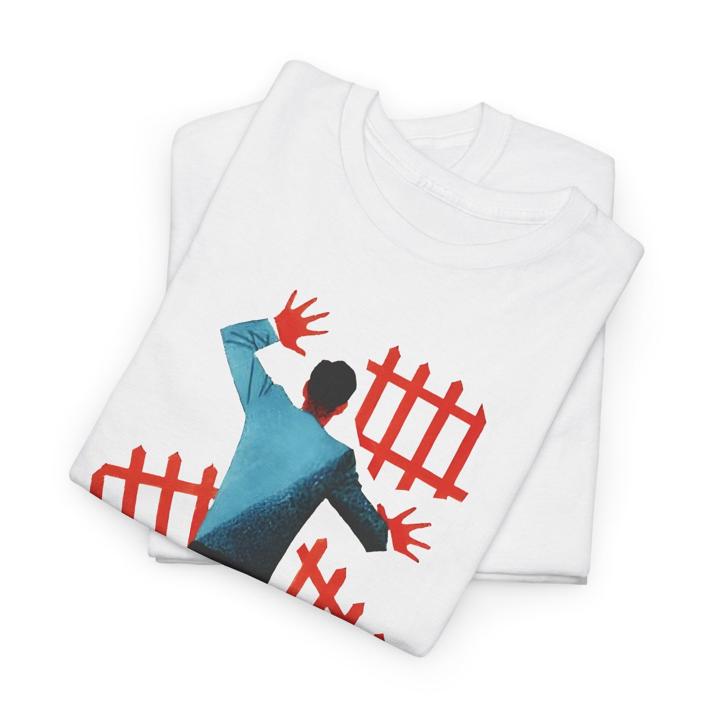 mid century manolo prieto man in fences book cover tshirt