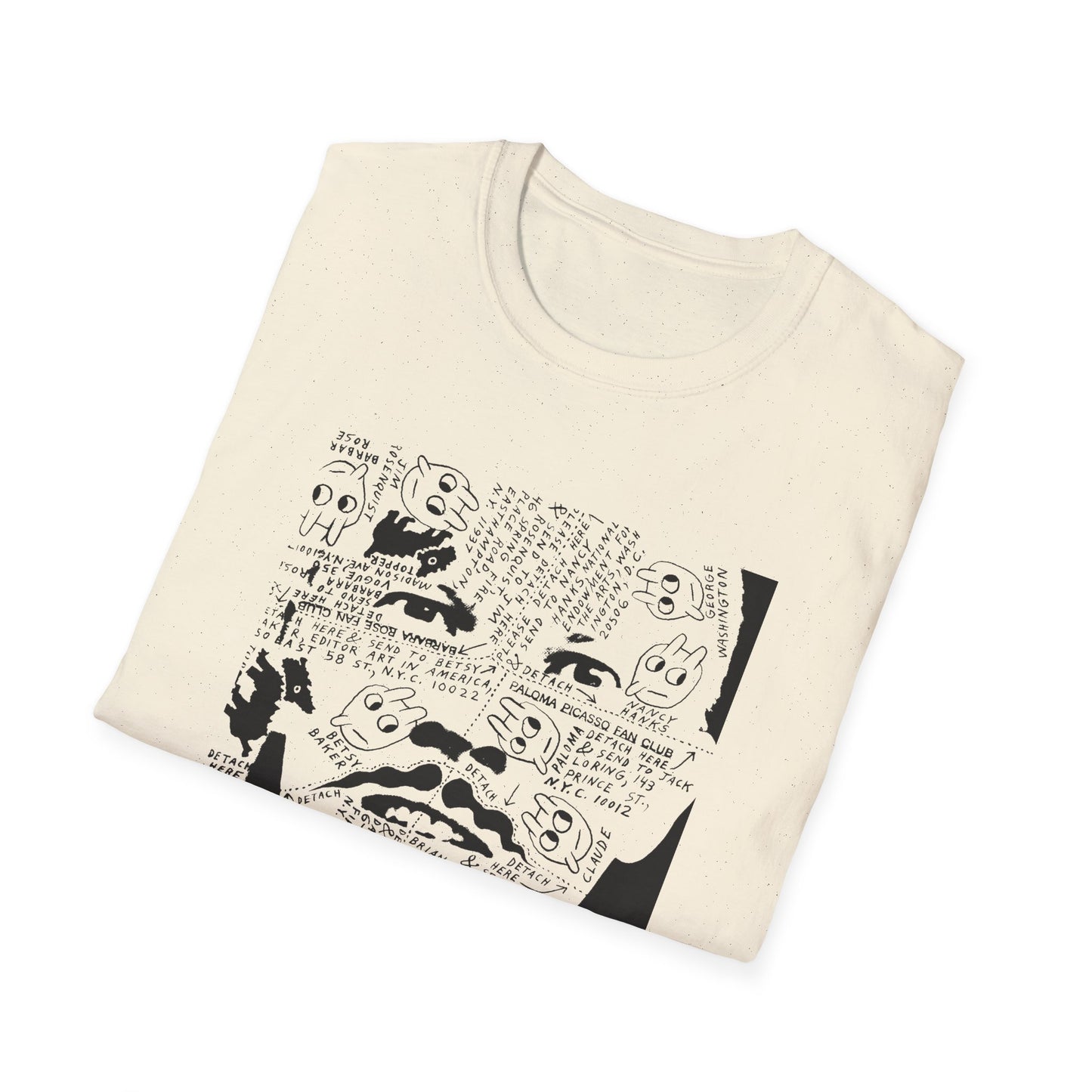 ray johnson's face tshirt