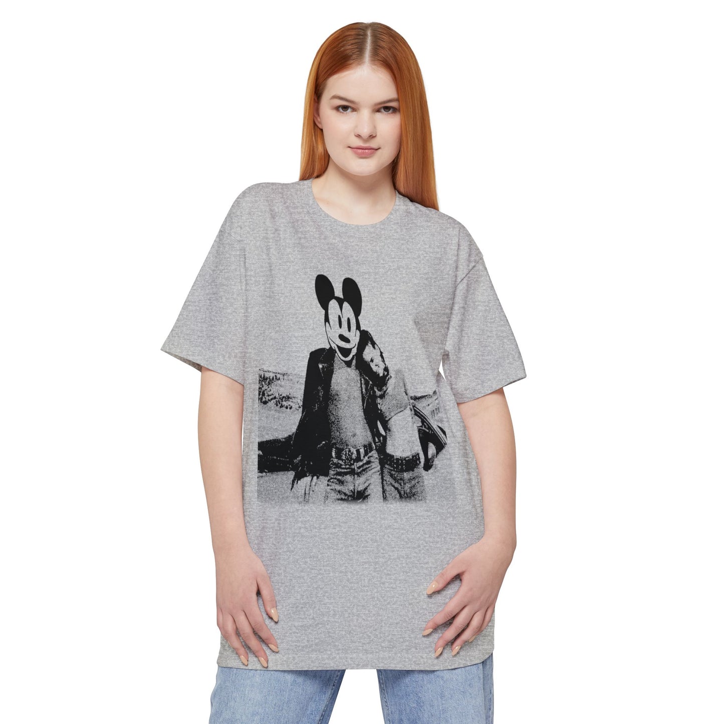 oversized steamboat mickey and mallory knox natural born killers parody unisex tall beefy tshirt