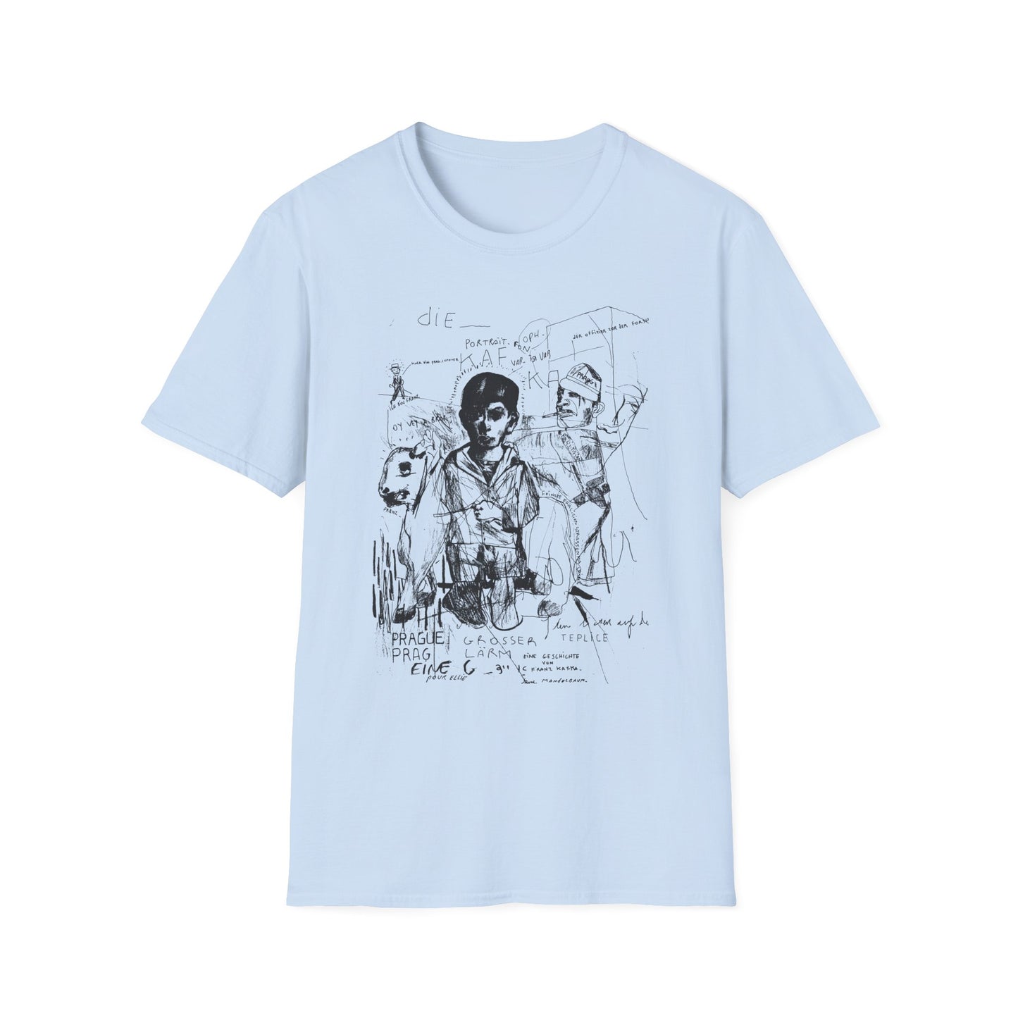 1985 stephane mandelbaum drawing die portrait von kafka tshirt