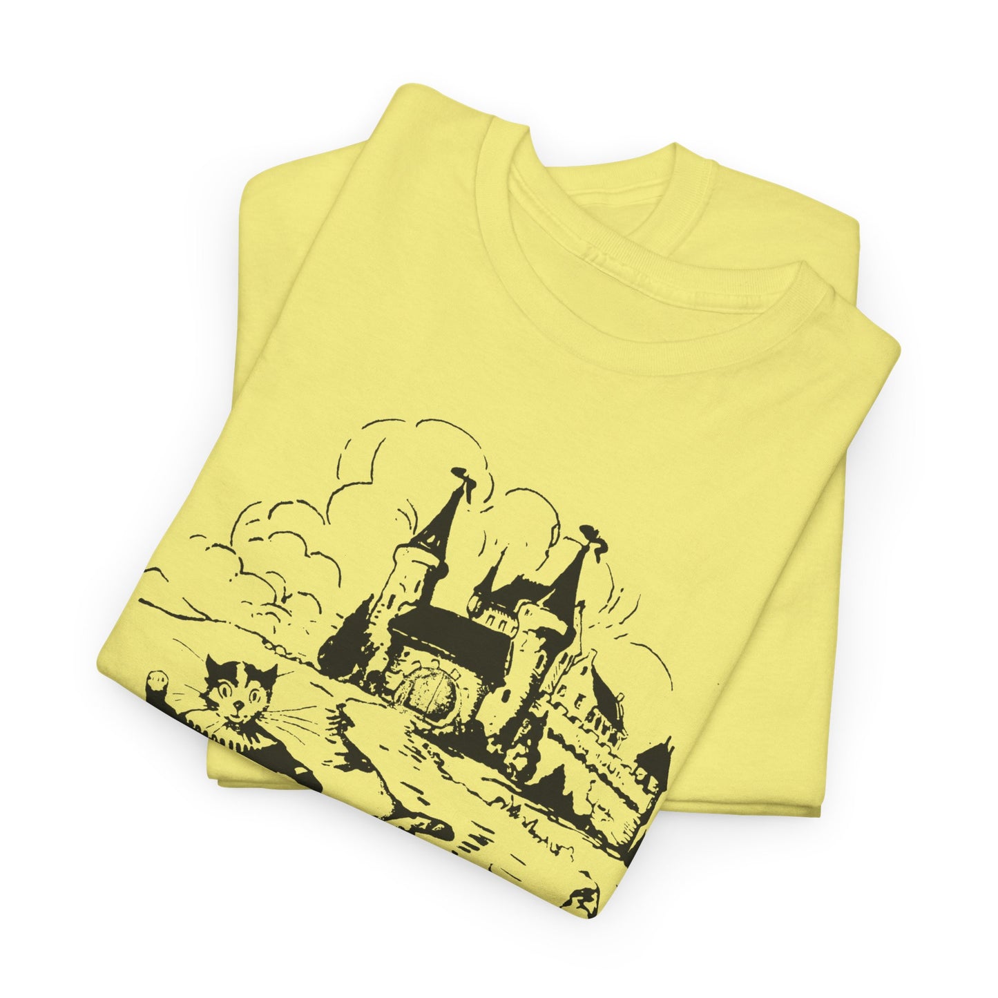 puss in boots vintage illustration tshirt