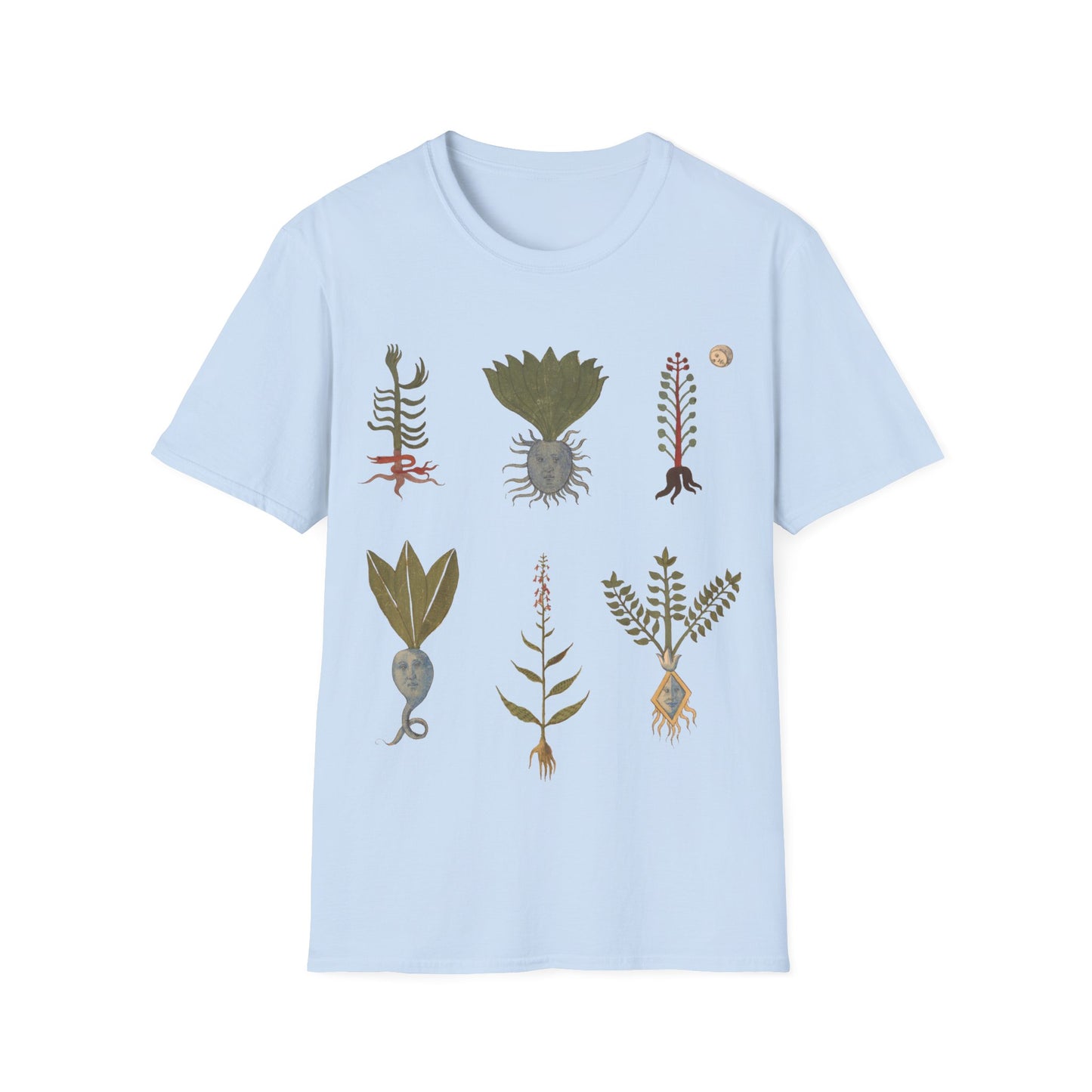 plants with human features, images from the erbario: a 15th-century herbal illustration guide from northern italy tshirt