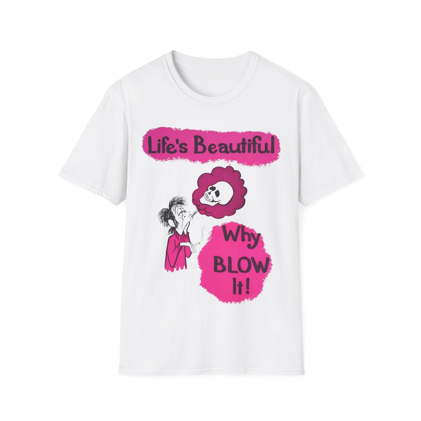 1960s/70s anti-drug poster tshirt "life's beautiful, why blow it?" by smartset smarteen s.o.s tshirt