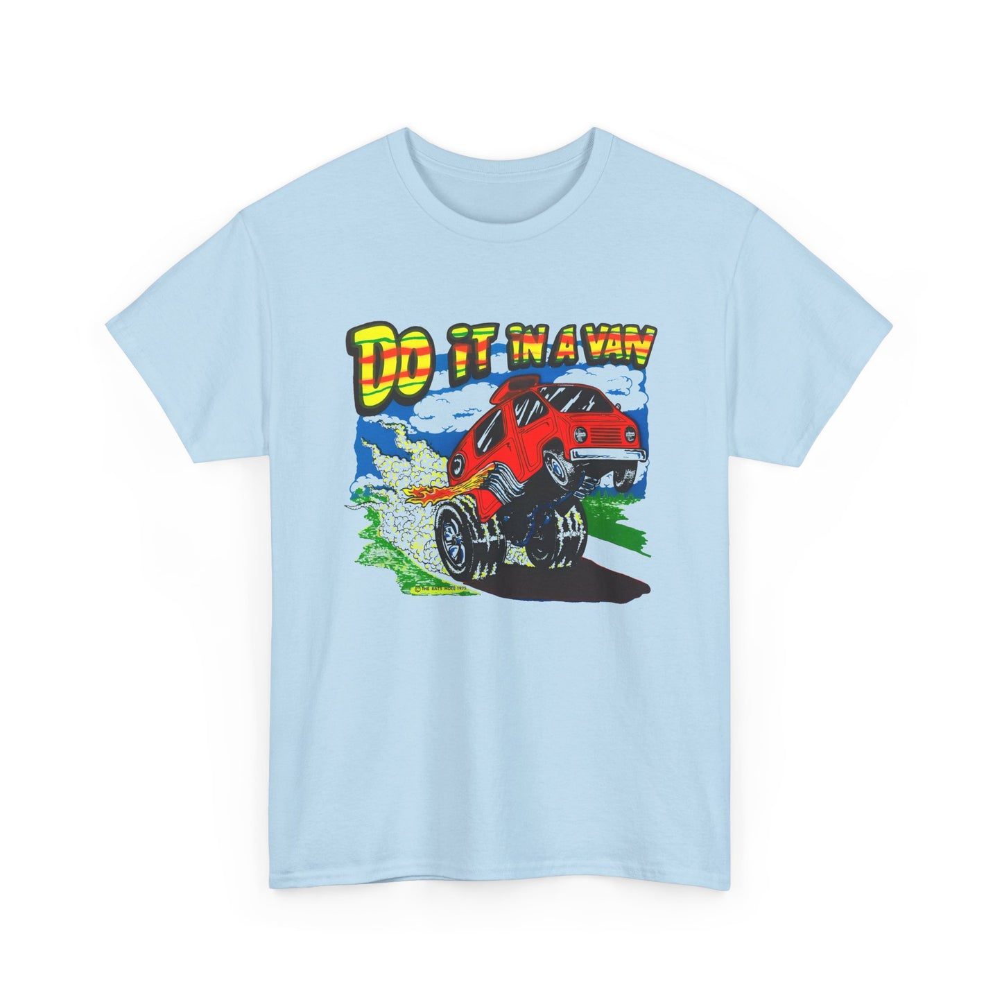 vintage 1975 do it in a van graphic reproduction tshirt