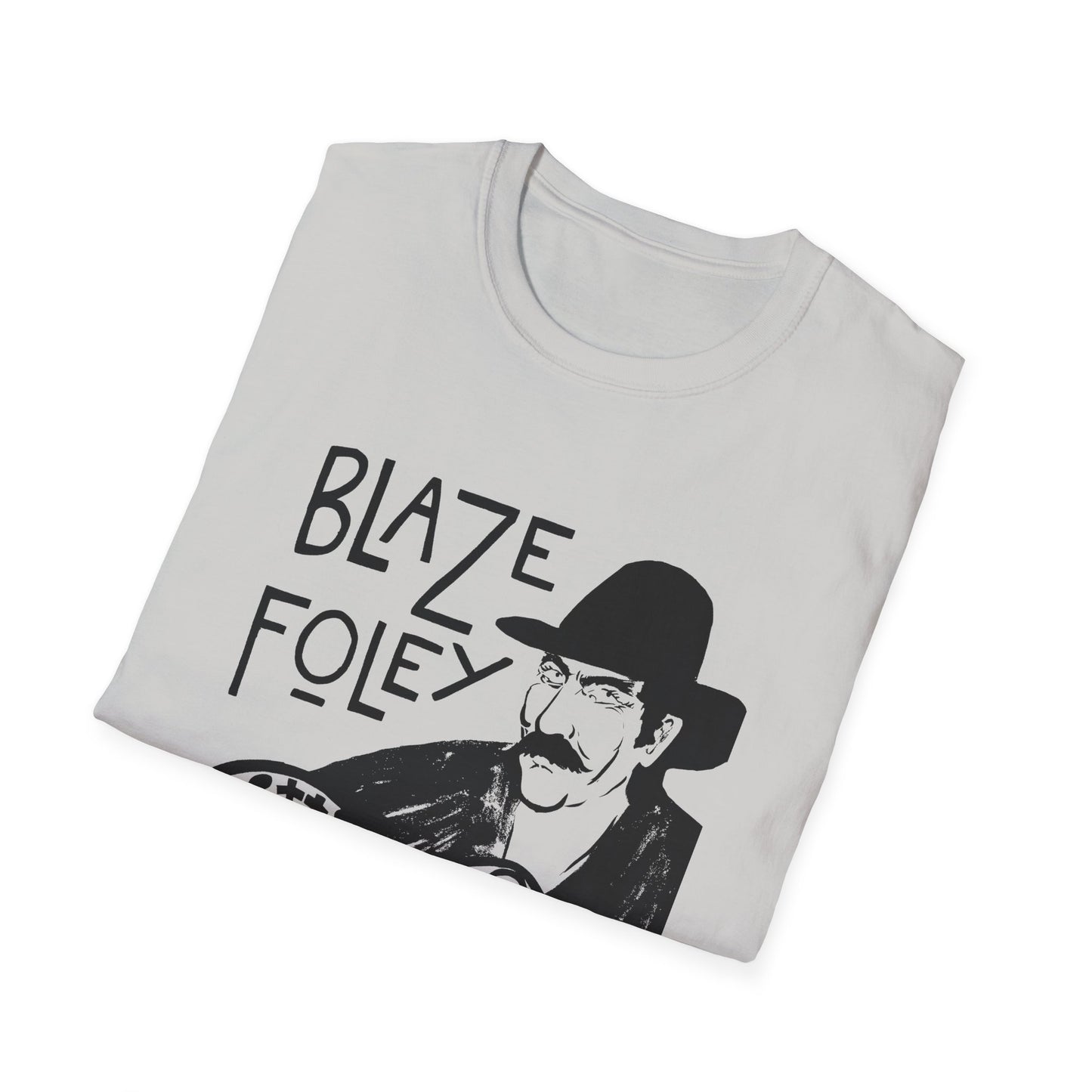 blaze foley sittin' by the road black stencil fan art tshirt