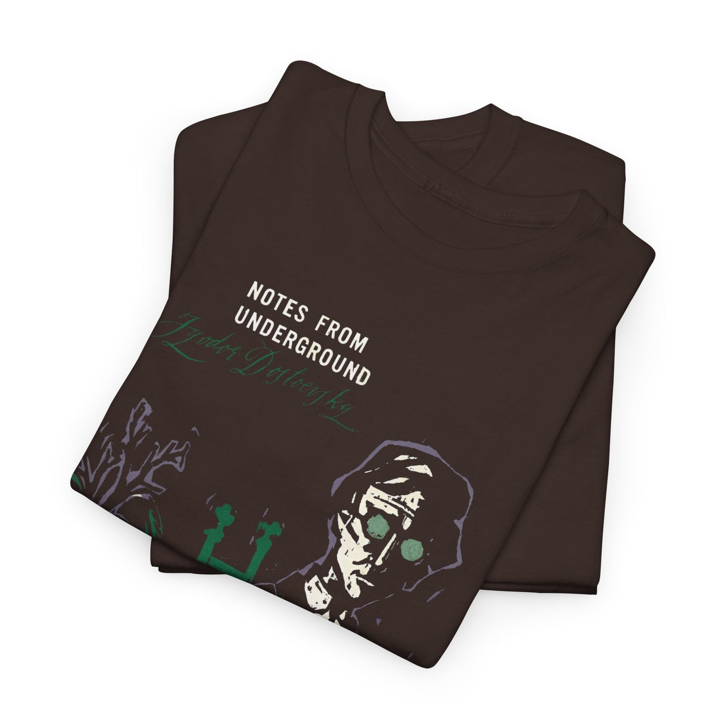 vintage 1960s dostoyevsky's notes from the underground book cover tshirt