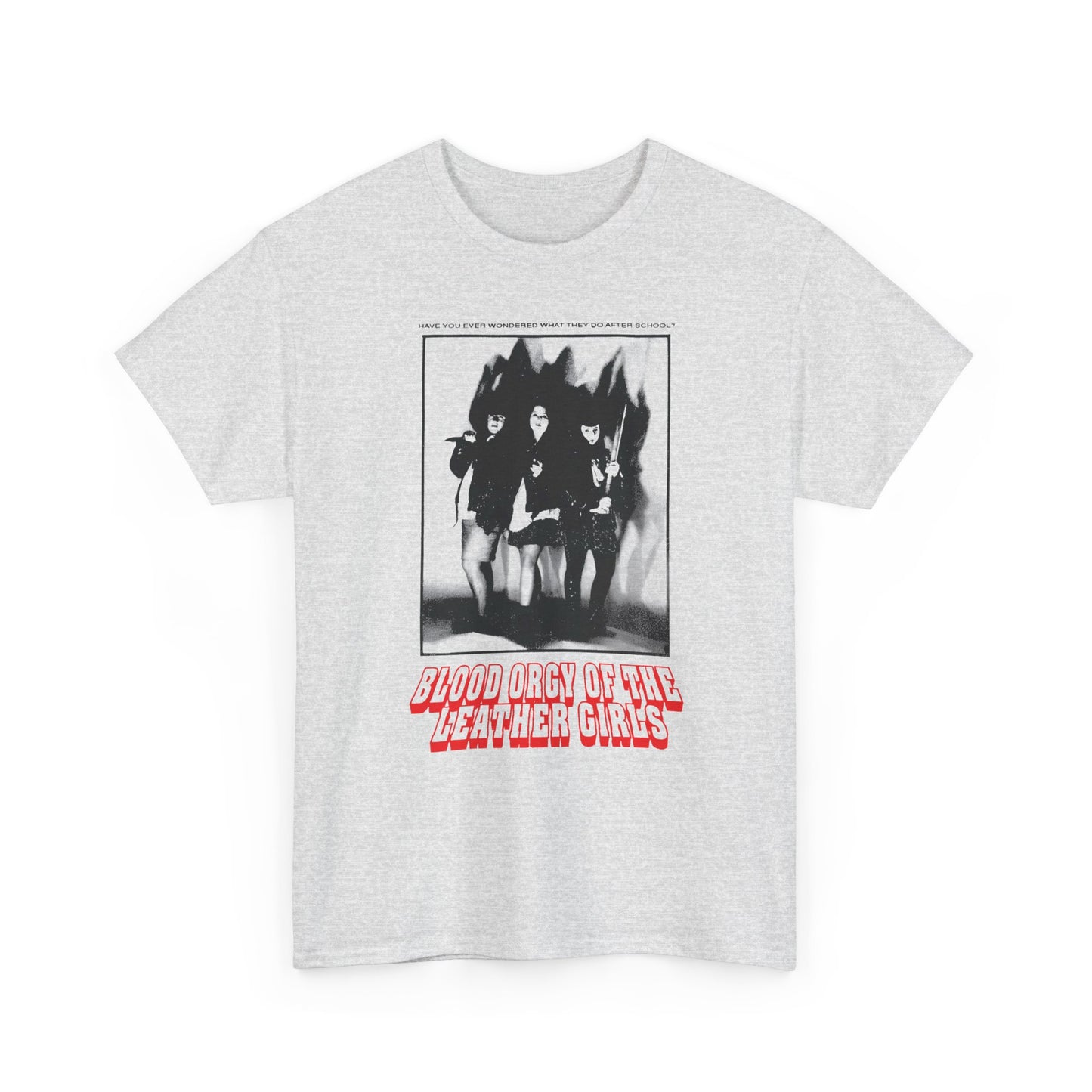 blood orgy of the leather girls 1988 sexploitation horror film tshirt