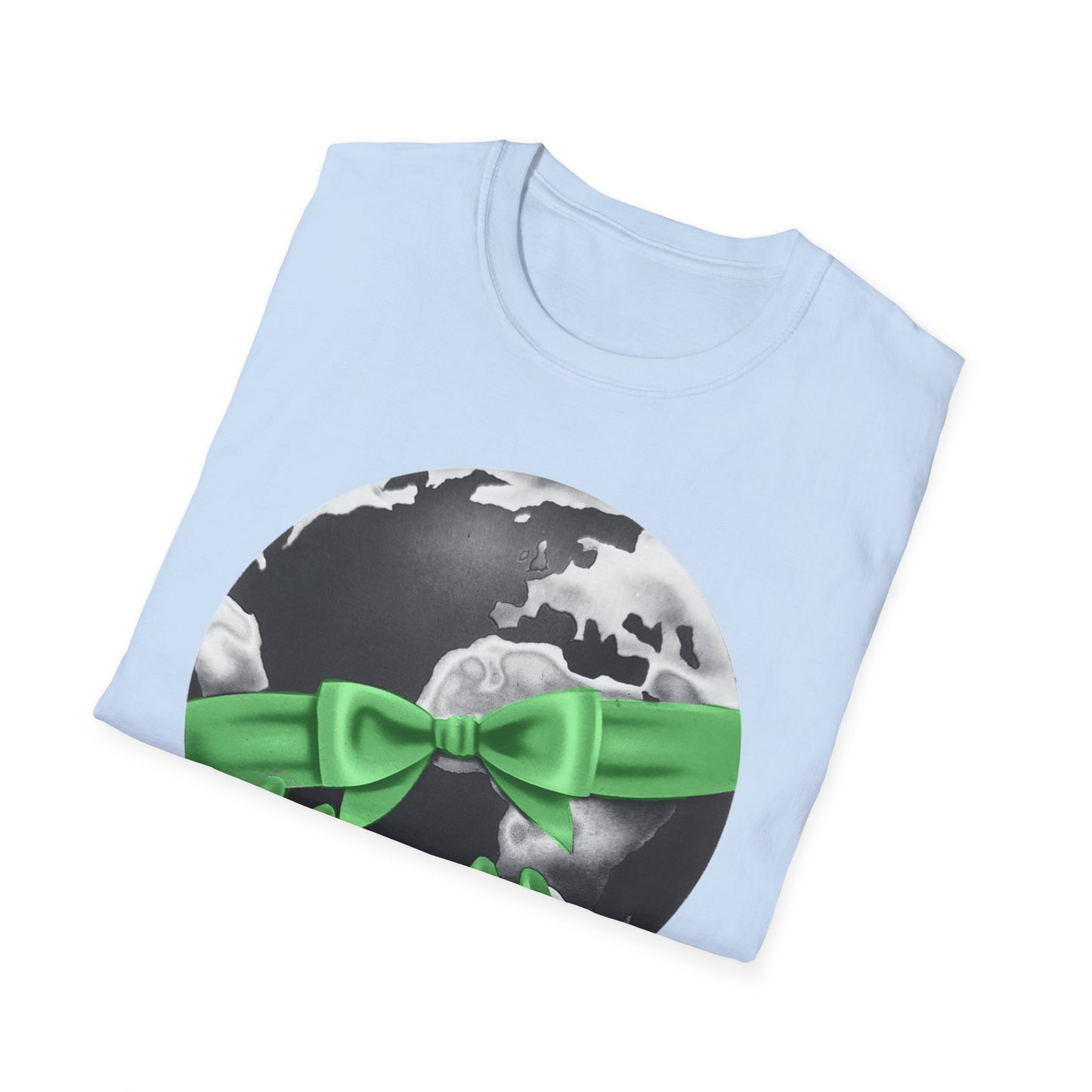 i'd give you the world 1980s graphic from a greeting card green nail version tshirt