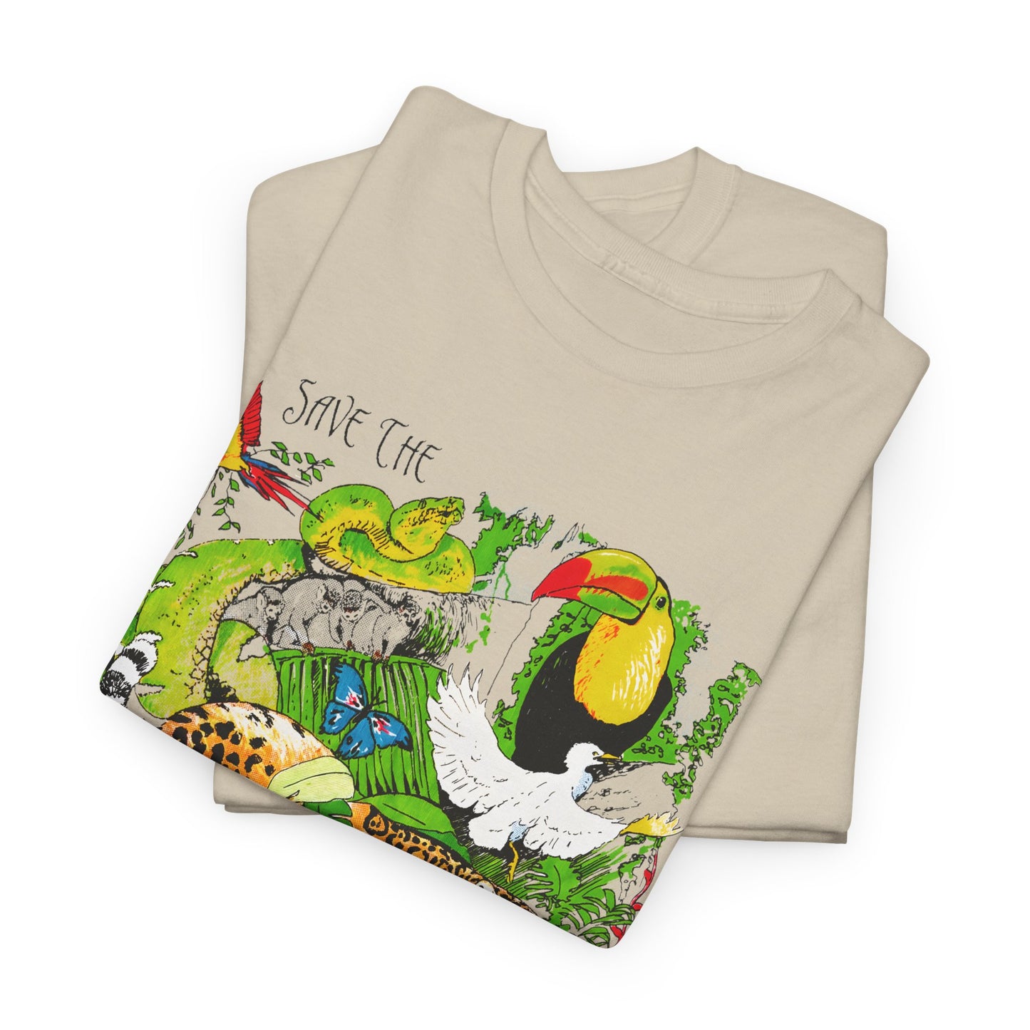 1993 vintage save the rainforest reproduction tshirt