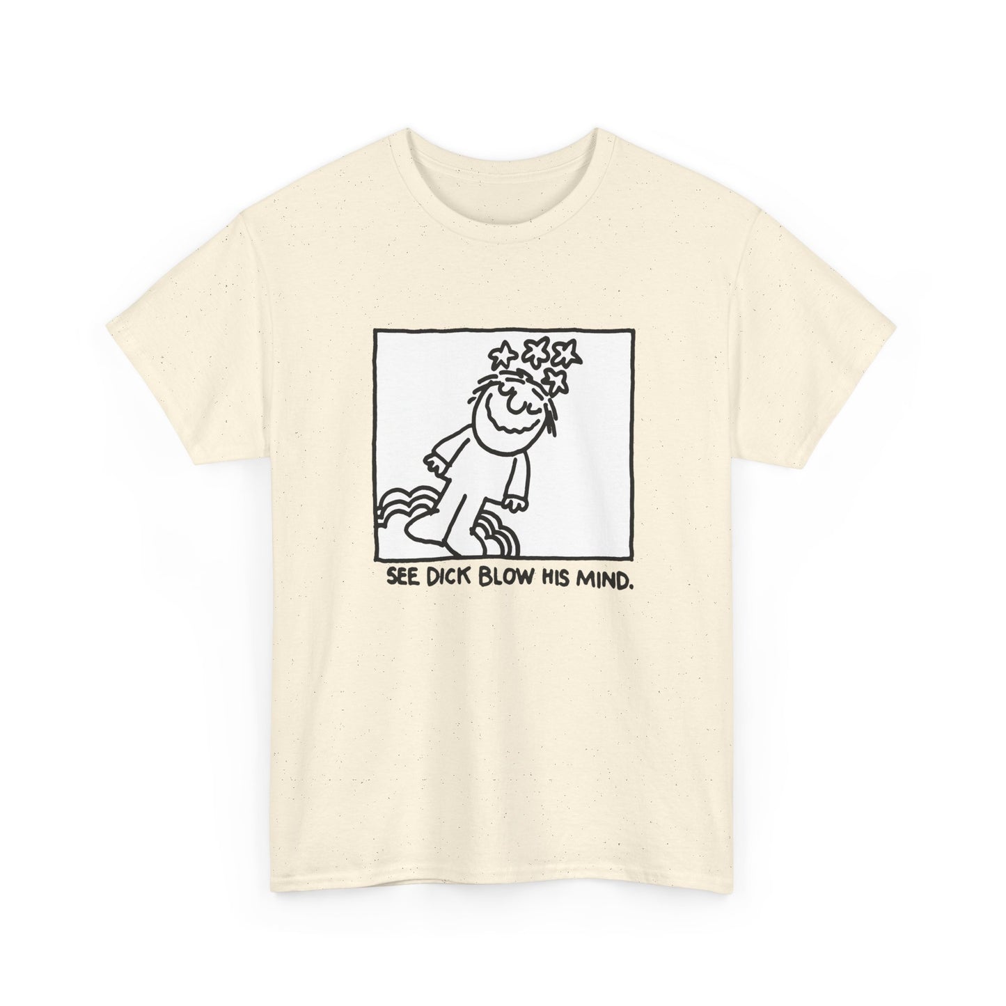 1971 the psychedelic coloring book see dick blow his mind cartoon reproduction tshirt