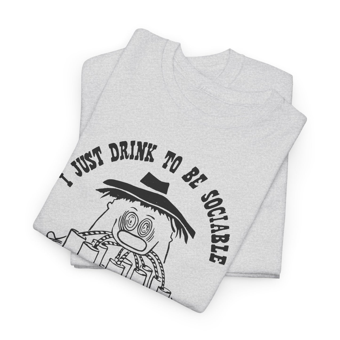 vintage i just drink to be sociable reproduction tshirt