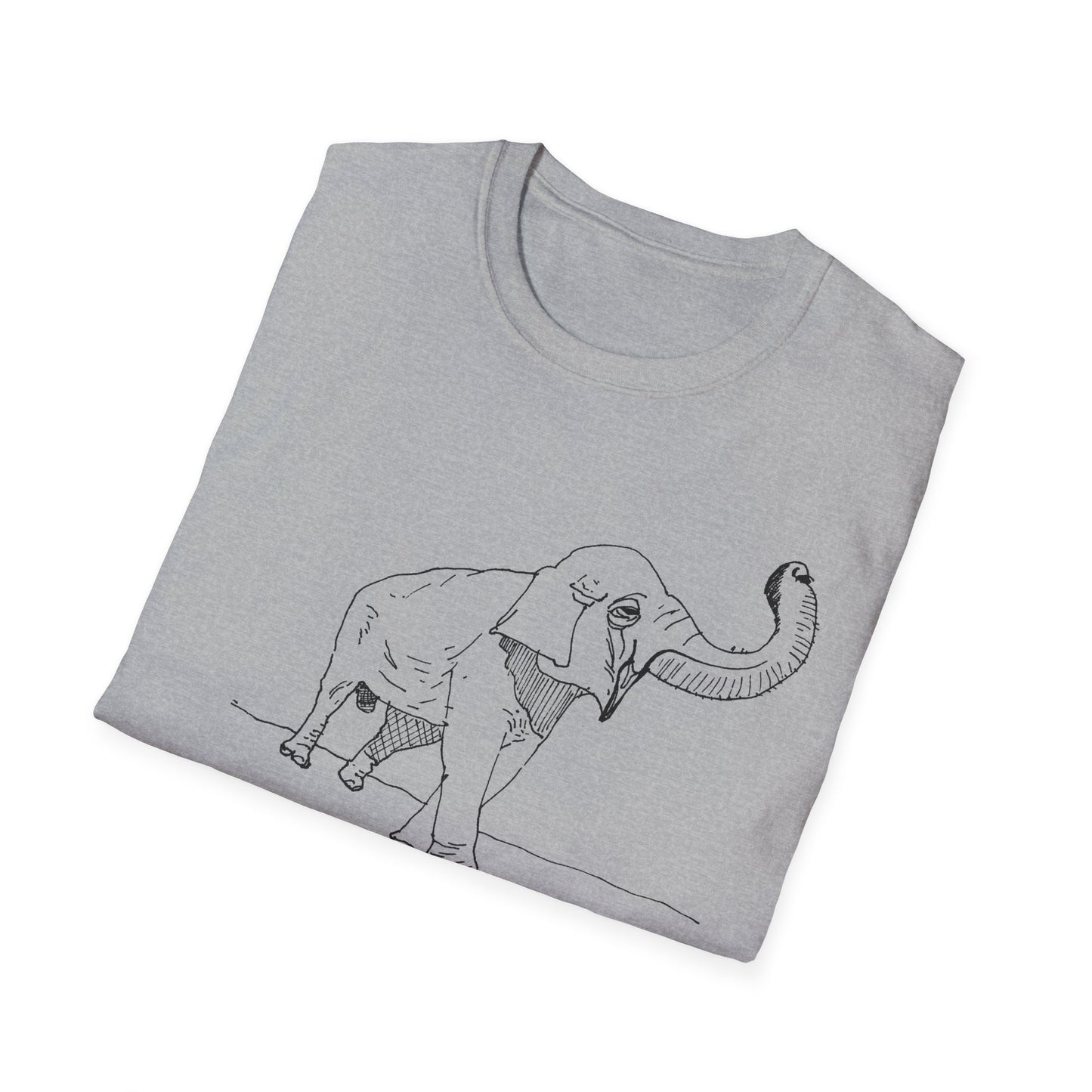 original drawing elephant kicks heroin habit reference to xiguang the elephant tshirt