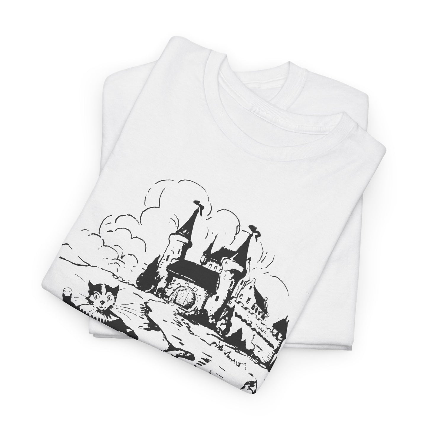 puss in boots vintage illustration tshirt