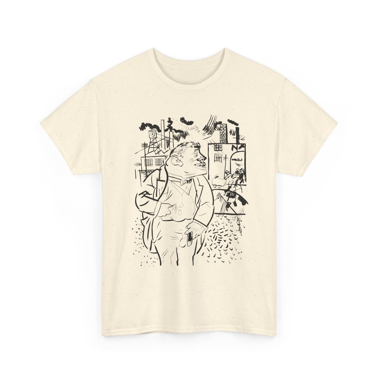 1921 geroge grosz sketch "i shall exterminate everything around me that restricts me from being the master" tshirt