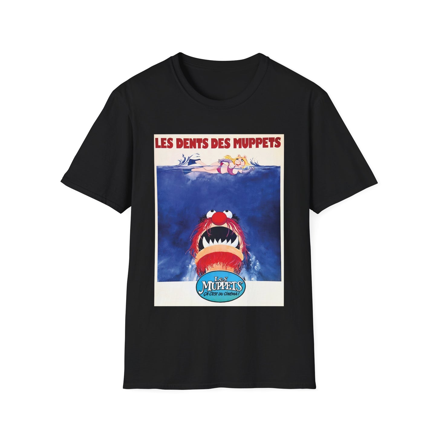 the muppets jaws parody black tshirt