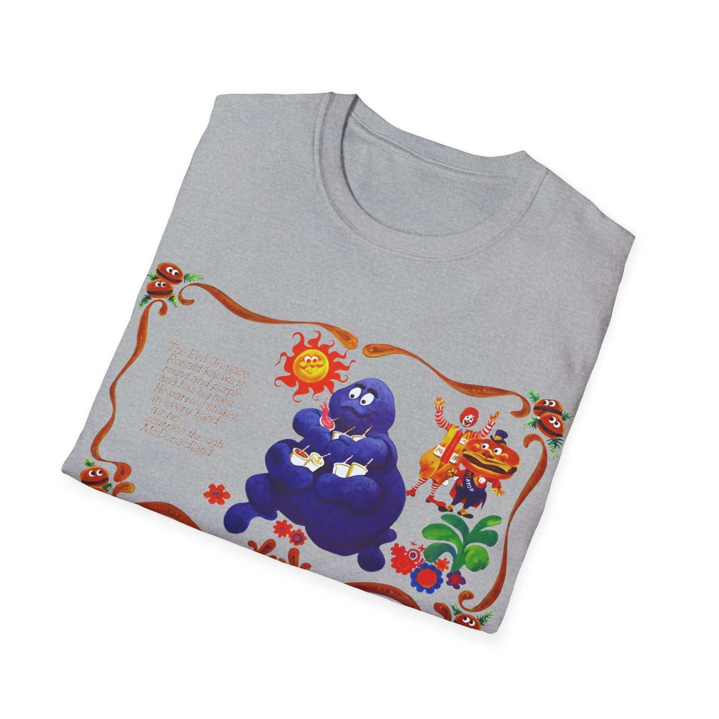 evil grimace vintage reproduction tshirt