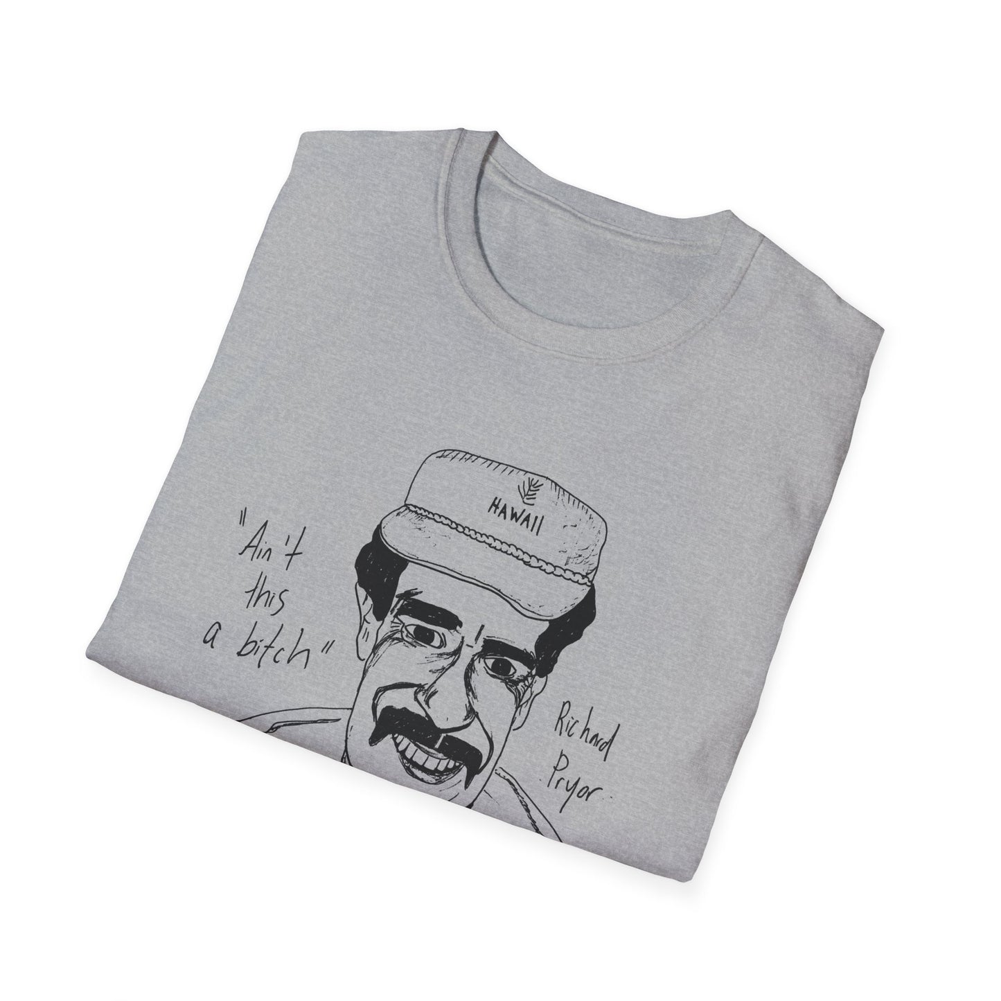 fan art and original drawing of a popular 1980s comedian ain't this a bitch tshirt