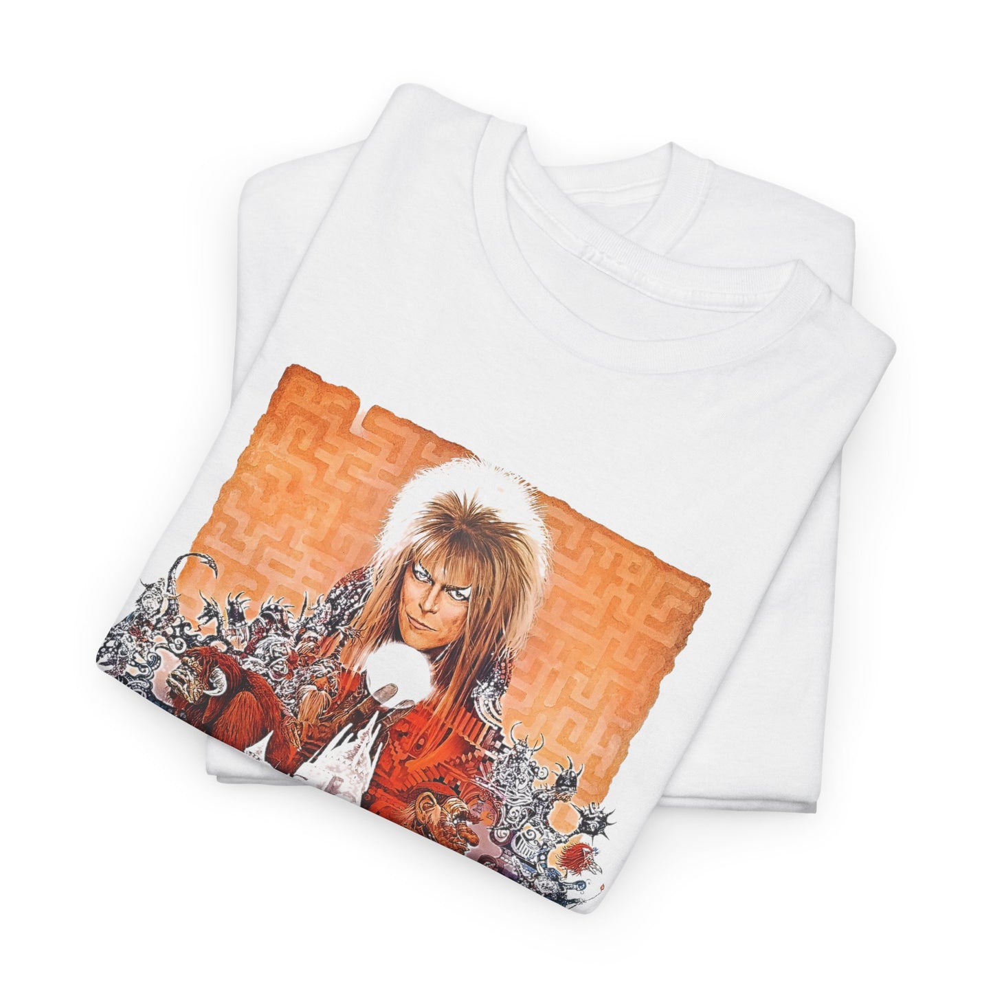 1986 labrynth starring david bowie and jennifer connelly movie poster repdroduction tshirt