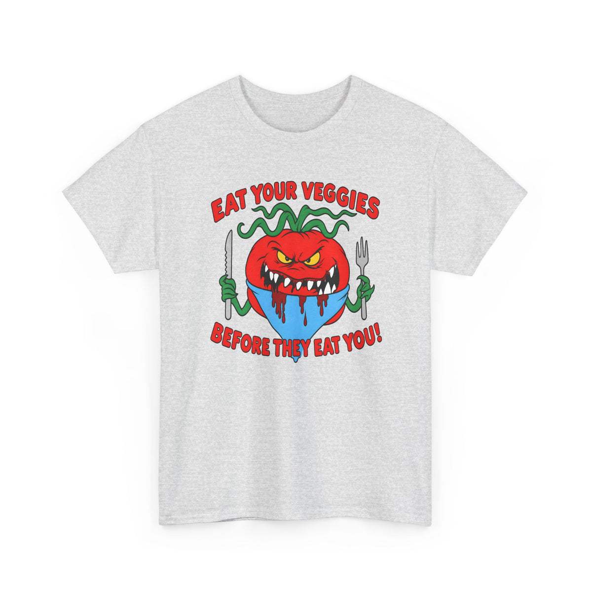 1990s eat your veggies before they eat you reproduction tshirt