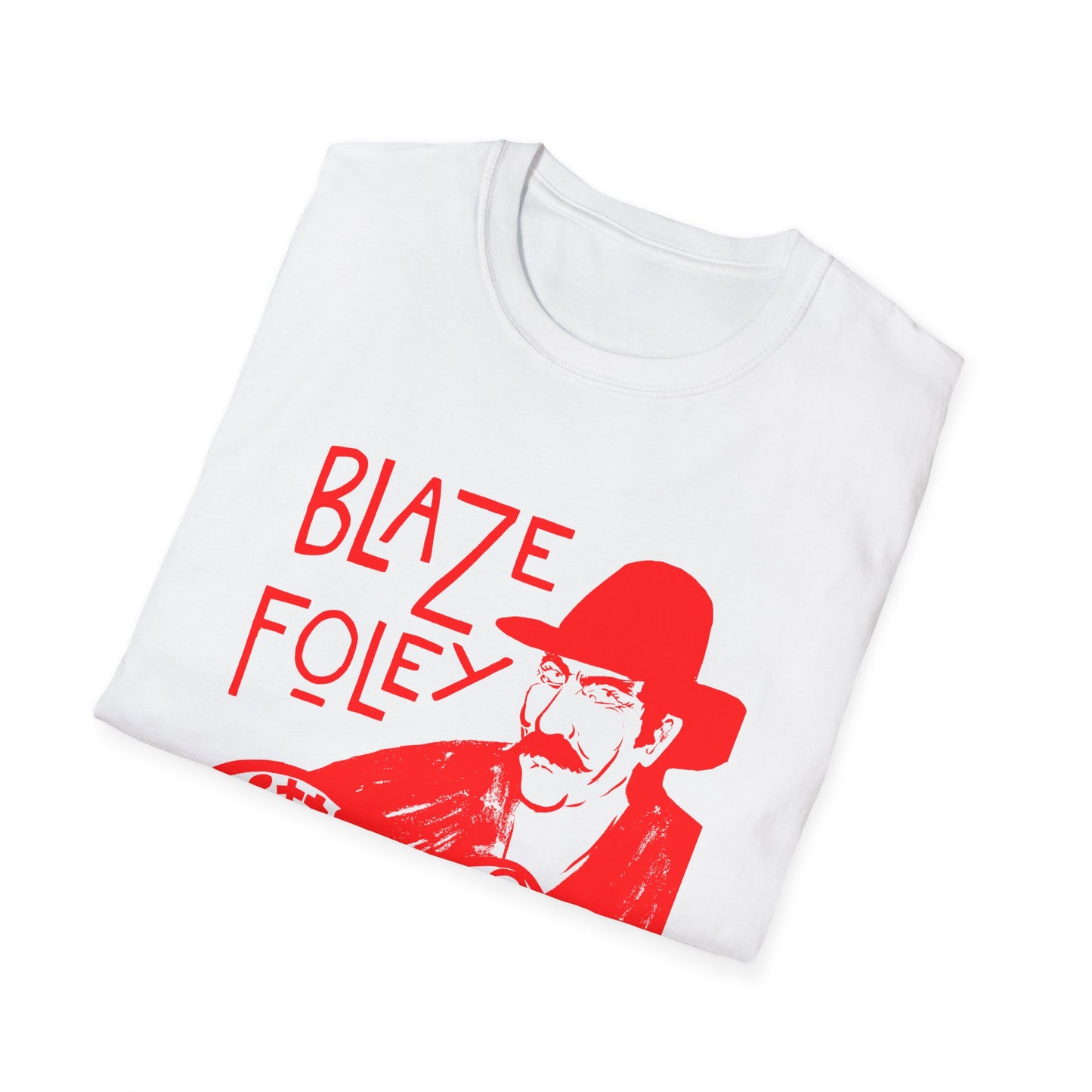 blaze foley sittin' by the road red stencil fan art tshirt